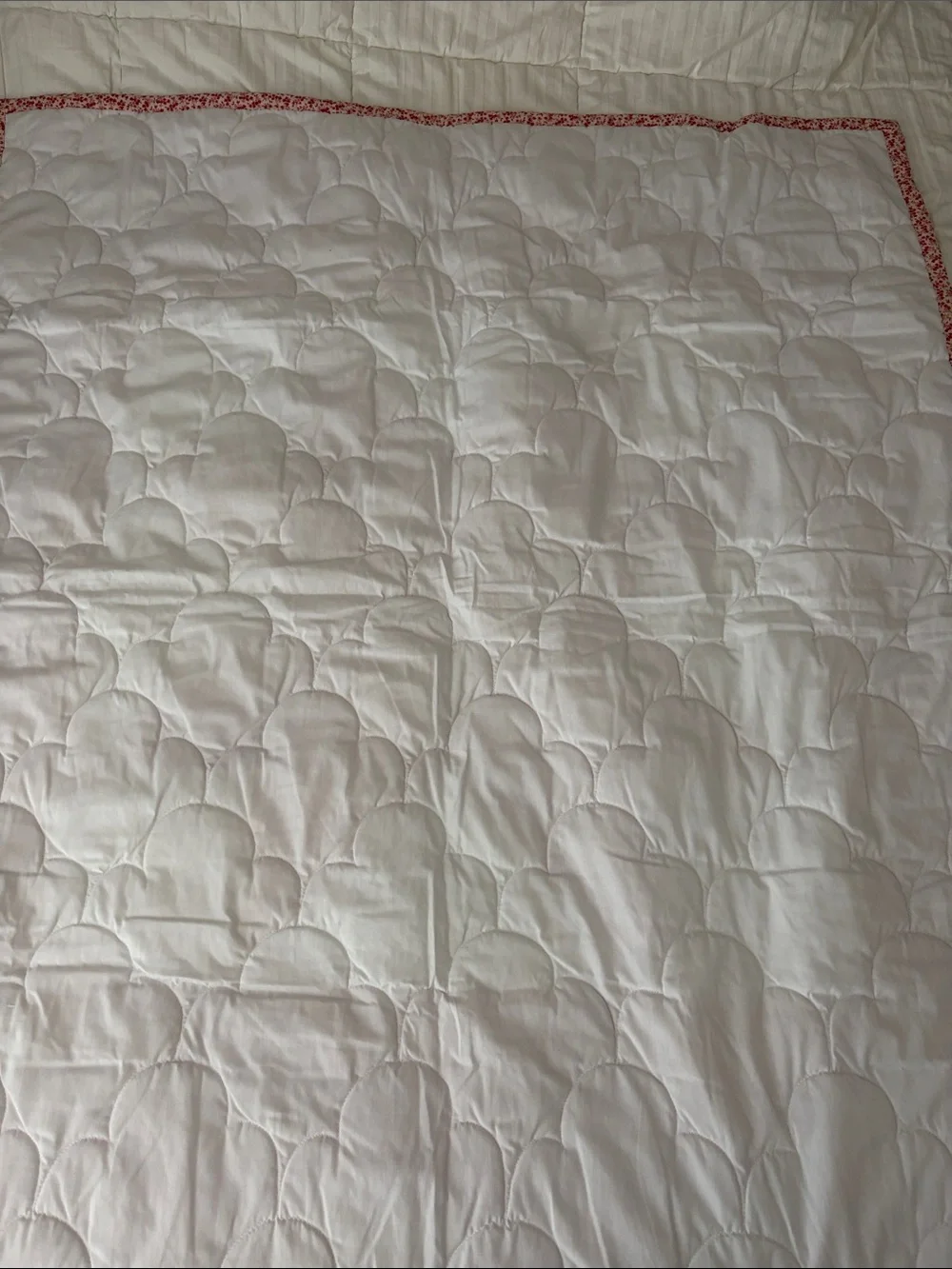 Handmade Star Patchwork Quilt in Pink and White